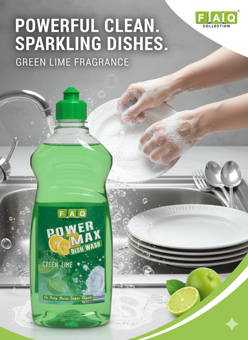 Dish Wash – Power Max Cleaning for Sparkling Utensils