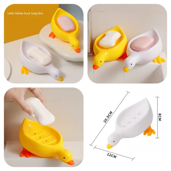 Cute Creative Duck Shape Soap Dish | Cartoon Duck Soap Holder for Bathroom & Kitchen