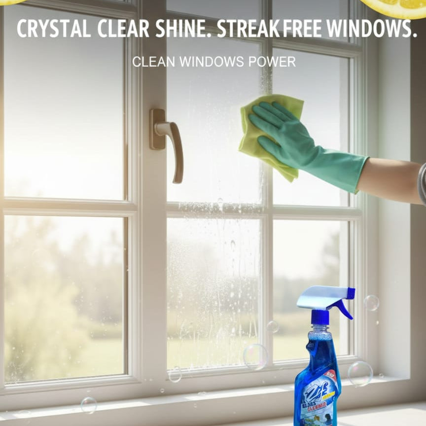 GLASS ZIF CLEANER | Streak-Free Glass & Mirror Cleaner Spray