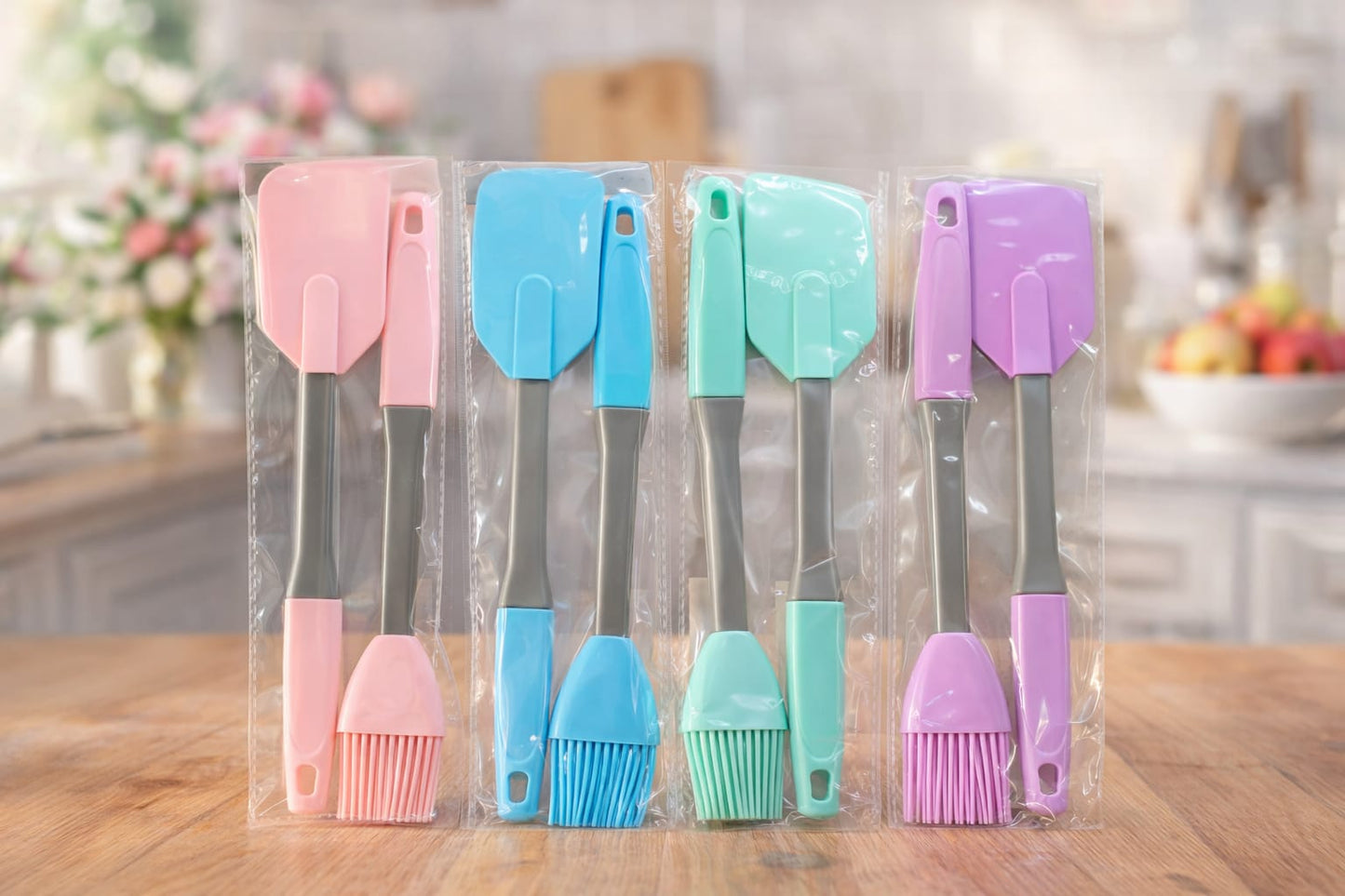 2-in-1 Premium Silicone Kitchen Set – Spatula & Oil Brush (Heat Resistant)
