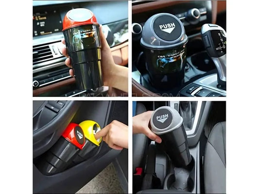 Portable Mini Car Trash Bin – Black (Cup Holder Size)